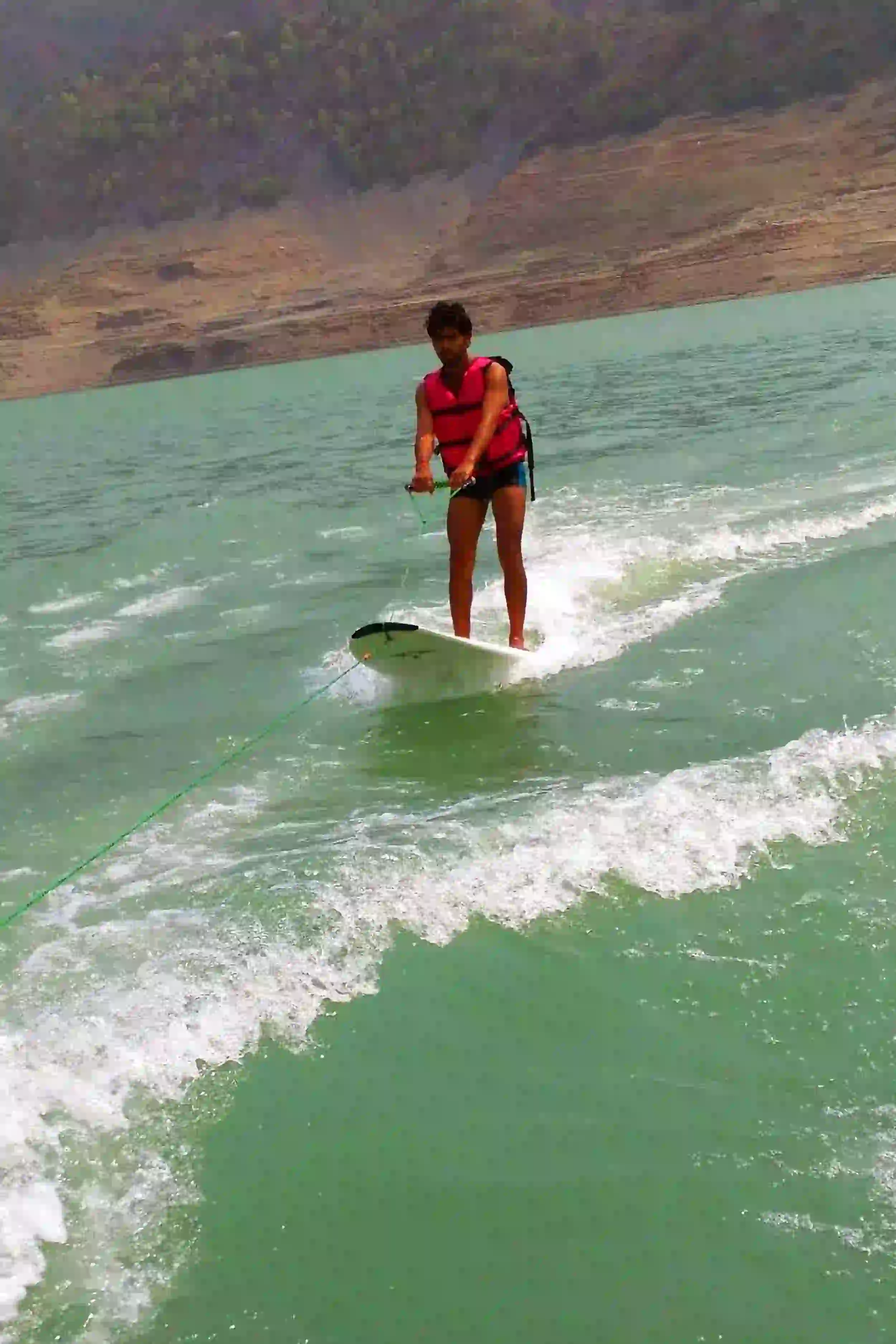 Water Surfing in Tehri Lake near Rishikesh