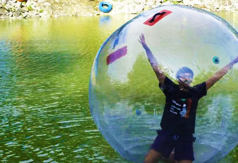 Zorbing in Vrindavan