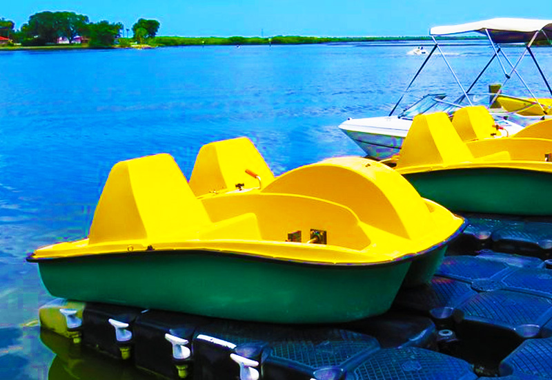 Pedal boat in Varuna Lake, Mysuru