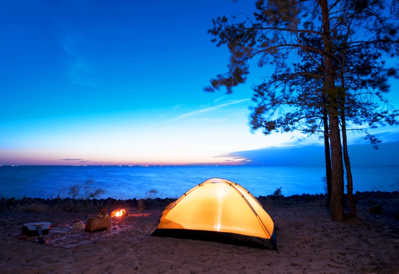 Camping in Devkund Waterfall