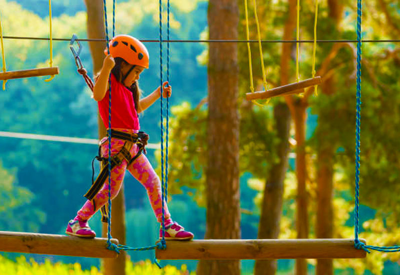 Rope course at Pachmarhi