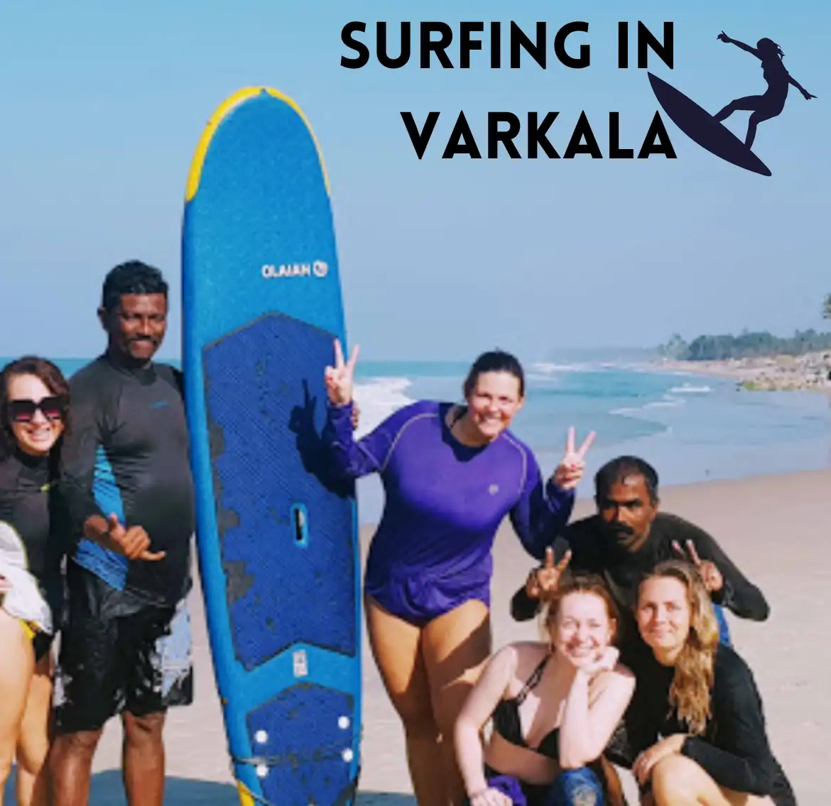 Surfing in Varkala