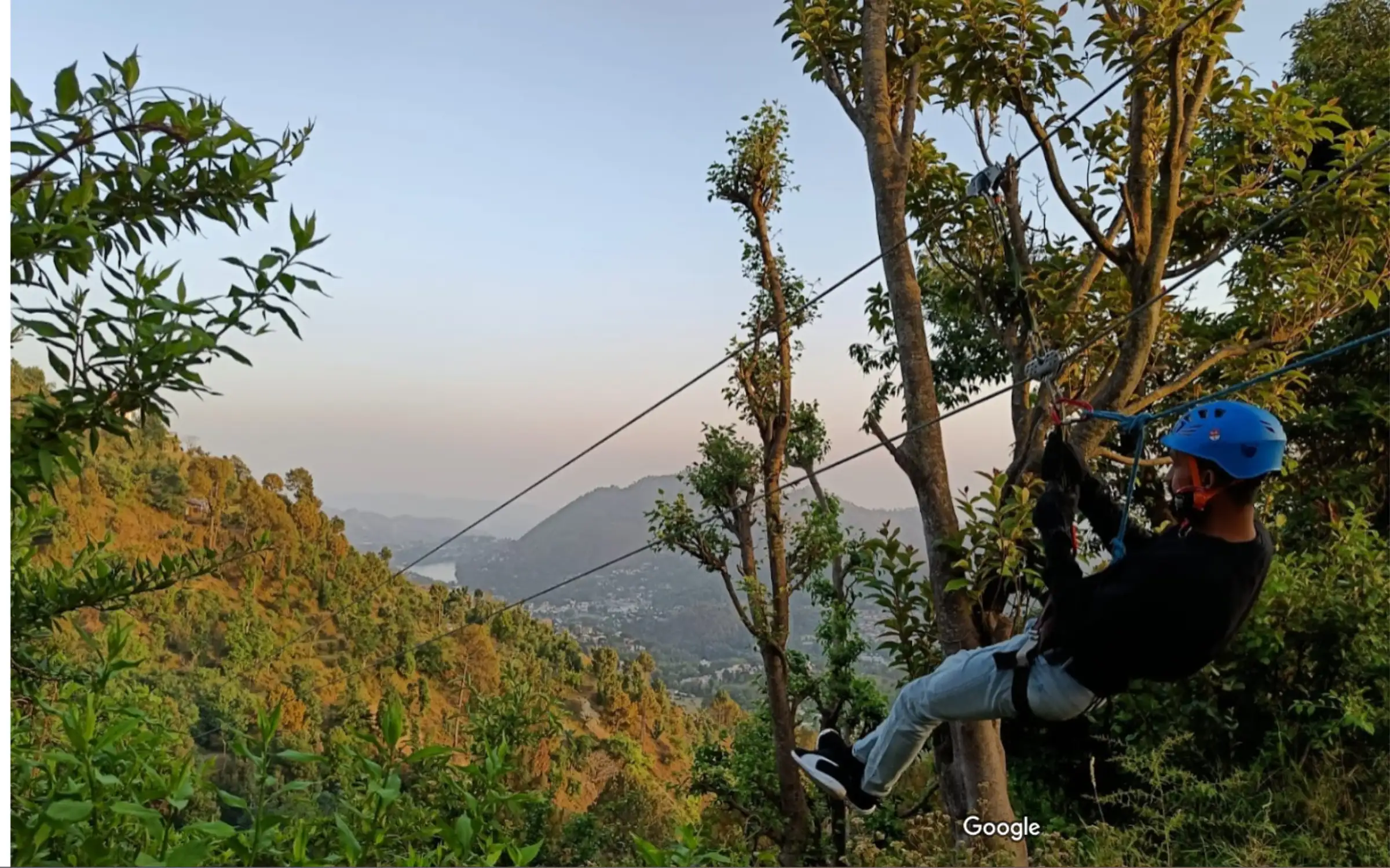 Zipline in Bhowali, Uttarakhand