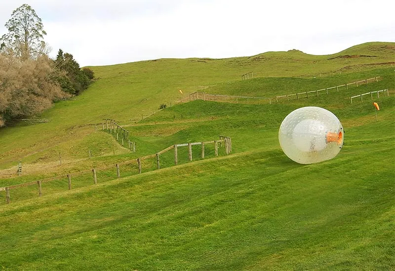 Zorbing in Solang Valley, Manali