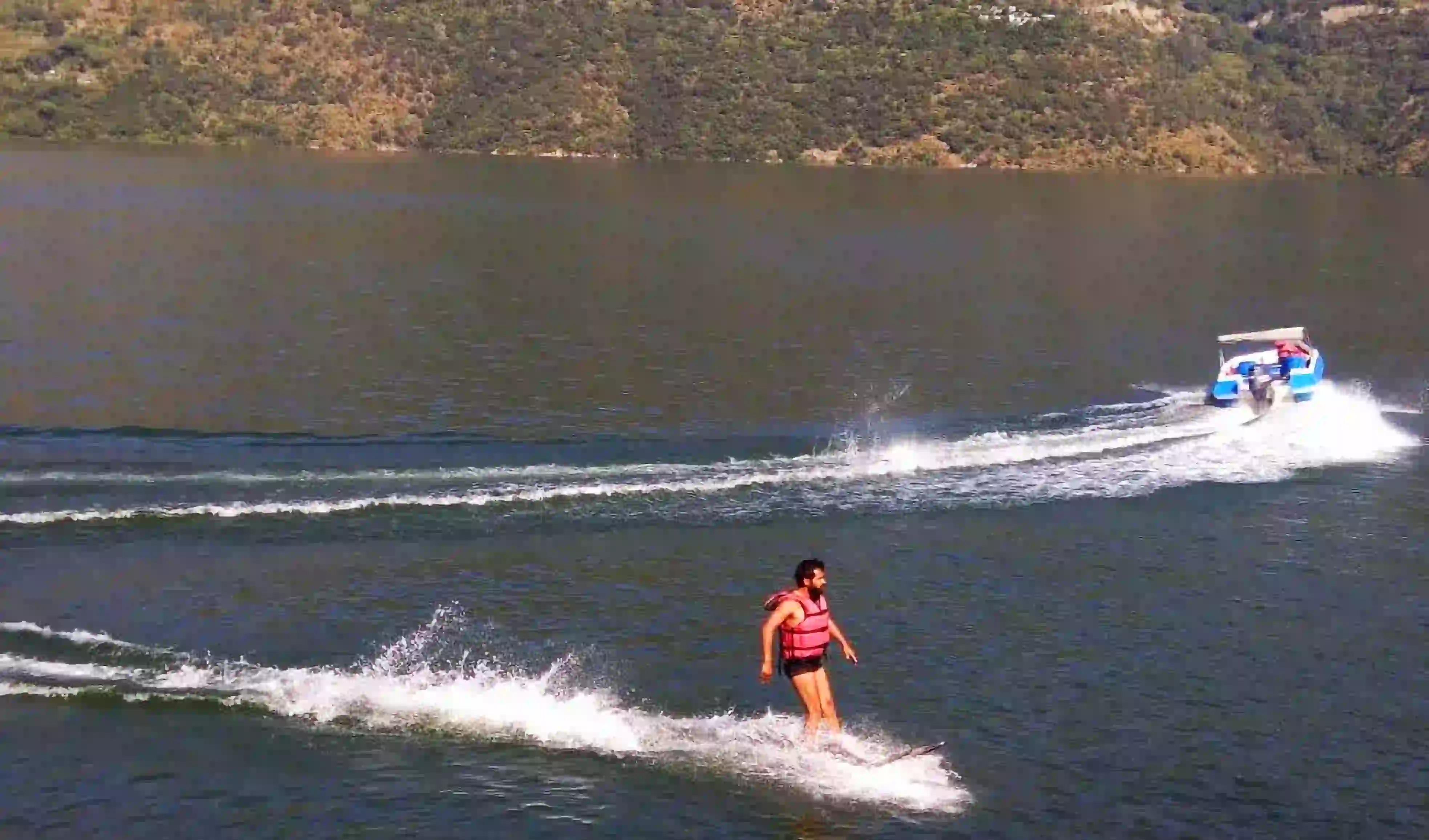 Water Surfing in Tehri Lake near Rishikesh
